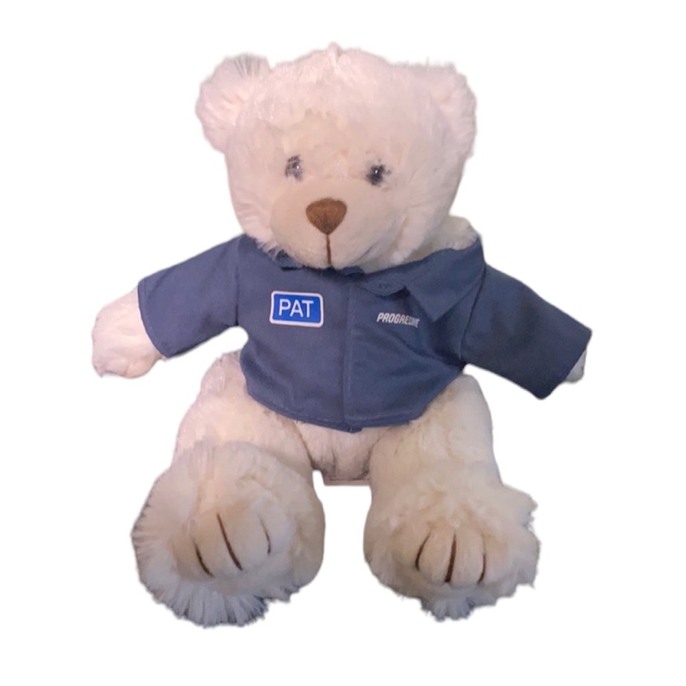 Progressive Motorcycle Insurance Pat Plush Teddy Bear Promo.